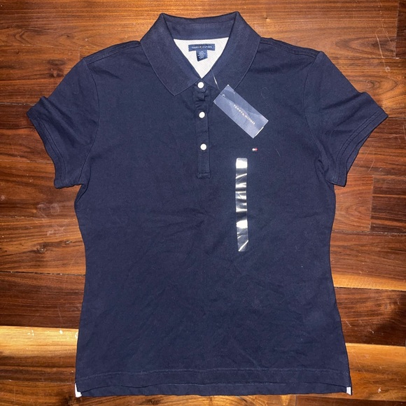 Tommy Hilfiger Regular Fit Stretch Tommy Polo NWT NAVY LARGE - Picture 7 of 13